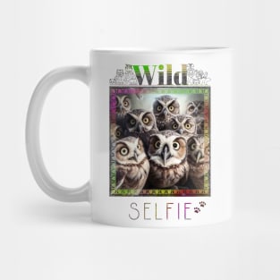 Owl Bird Wild Nature Funny Happy Humor Photo Selfie Mug